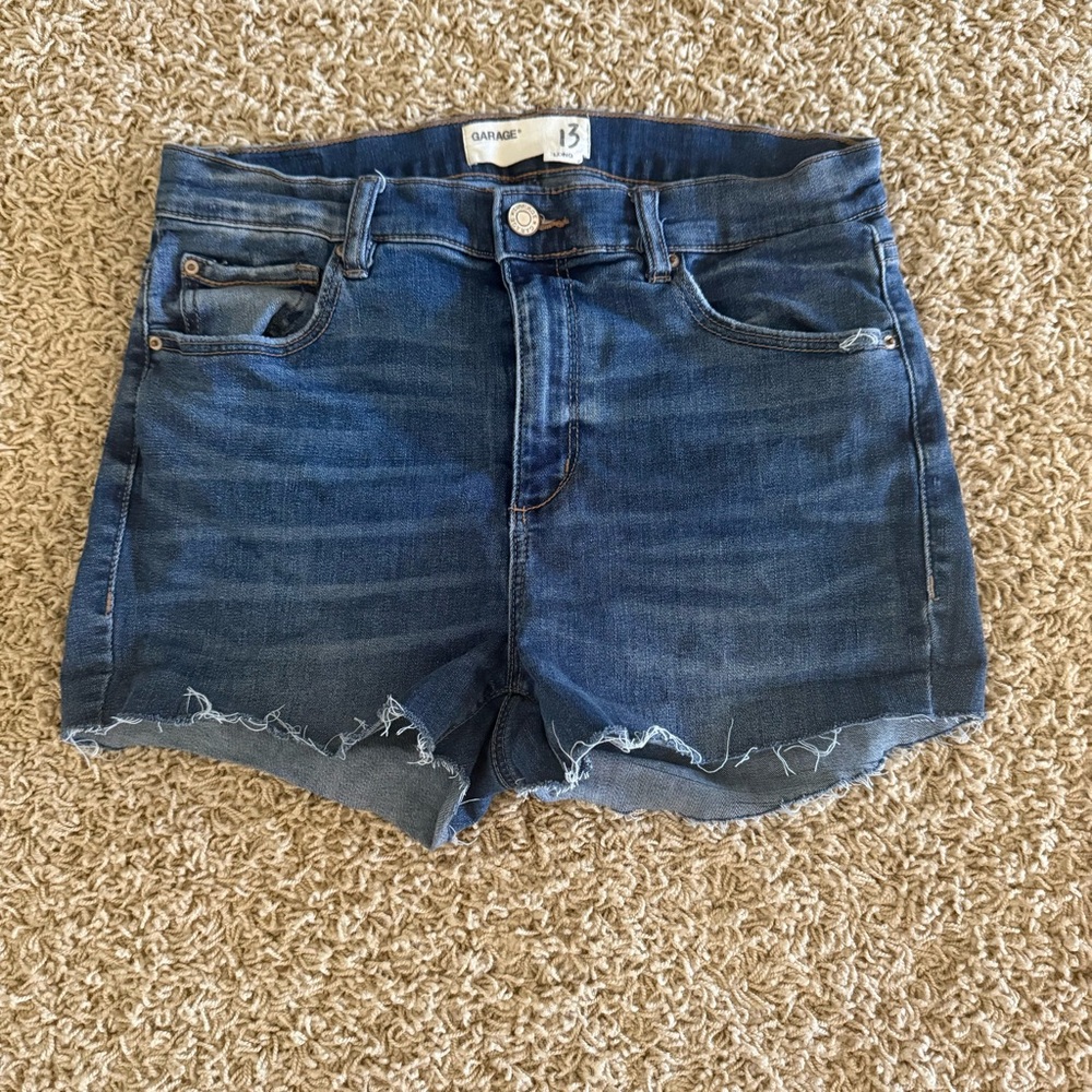 Garage Dark Blue Jean Shorts